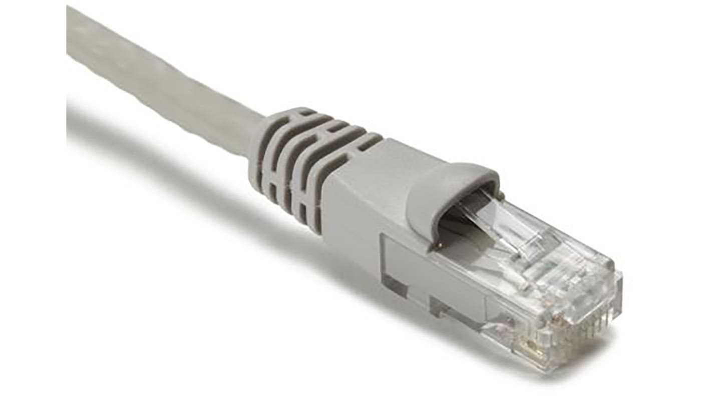 Polyco Healthline Cat6 Male RJ45 to Male RJ45 Ethernet Cable, U/UTP, Grey, 1.52m