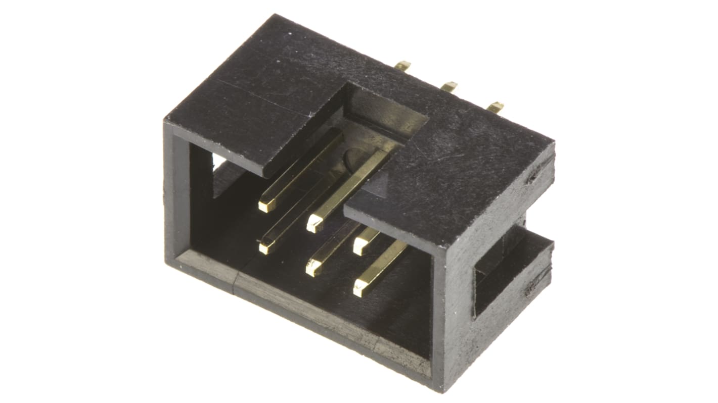 Conector macho para PCB Amphenol ICC serie T821 de 6 vías, 2 filas, paso 2.54mm, para soldar, Montaje en orificio