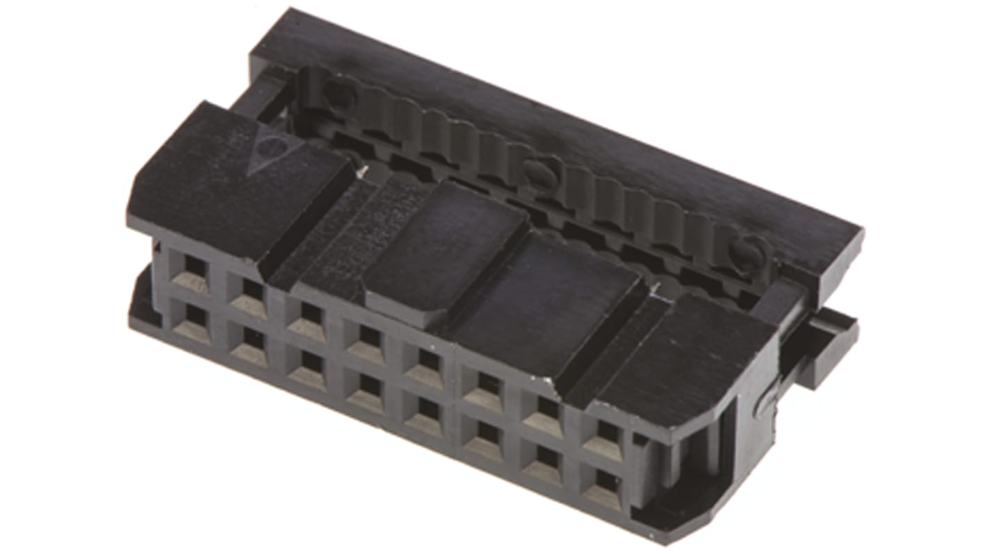 Conector IDC hembra Amphenol ICC serie T812 de 16 vías, paso 2.54mm, 2 filas, Montaje de Cable