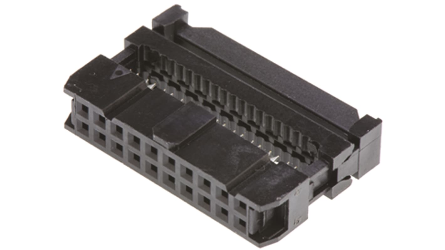 Conector IDC hembra Amphenol ICC serie T812 de 20 vías, paso 2.54mm, 2 filas, Montaje de Cable