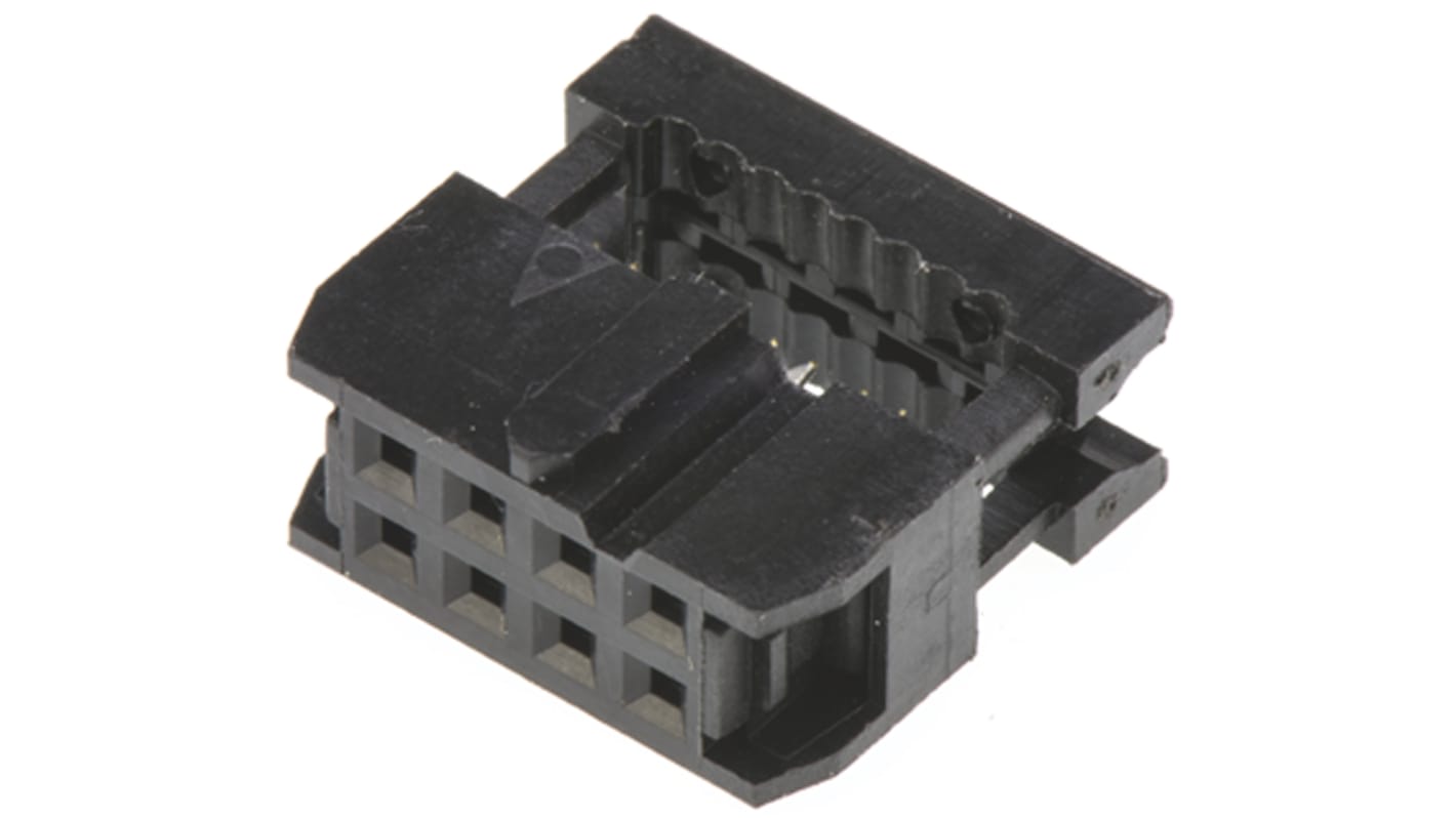 Conector IDC hembra Amphenol ICC serie T812 de 8 vías, paso 2.54mm, 2 filas, Montaje de Cable