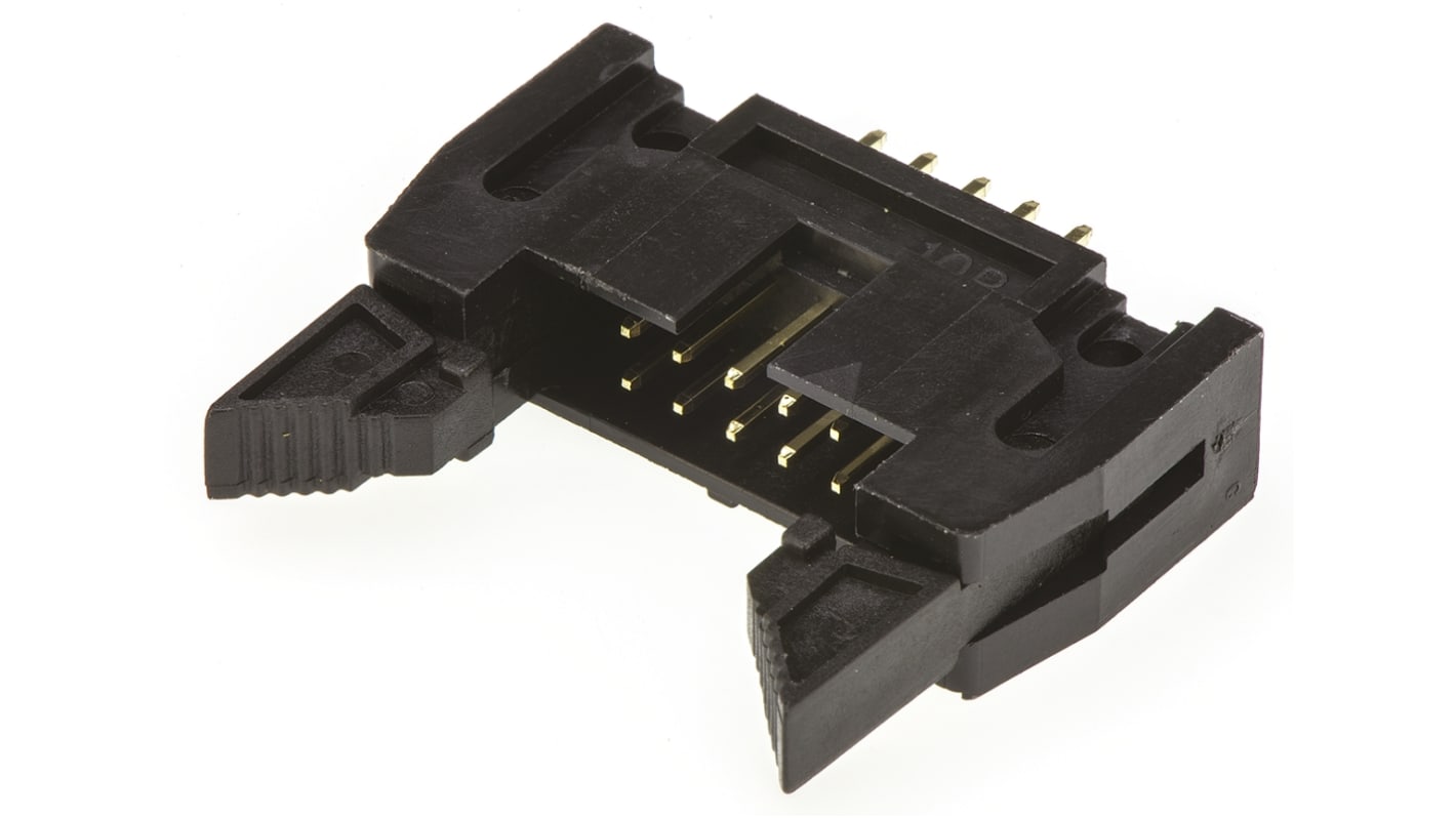 Amphenol T816 Series Straight Through Hole PCB Header, 10 Contact(s), 2.54mm Pitch, 2 Row(s), Shrouded