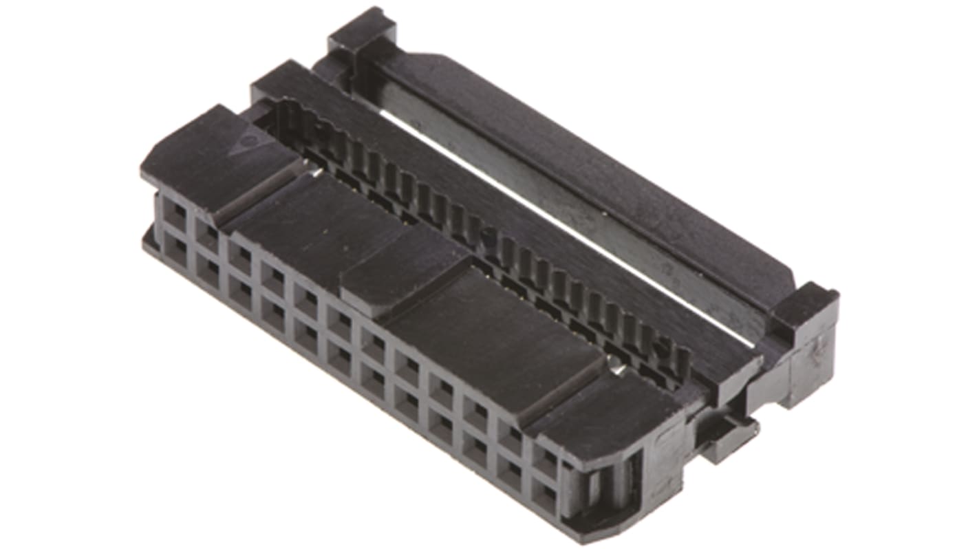 Conector IDC hembra Amphenol ICC serie T812 de 24 vías, paso 2.54mm, 2 filas, Montaje de Cable