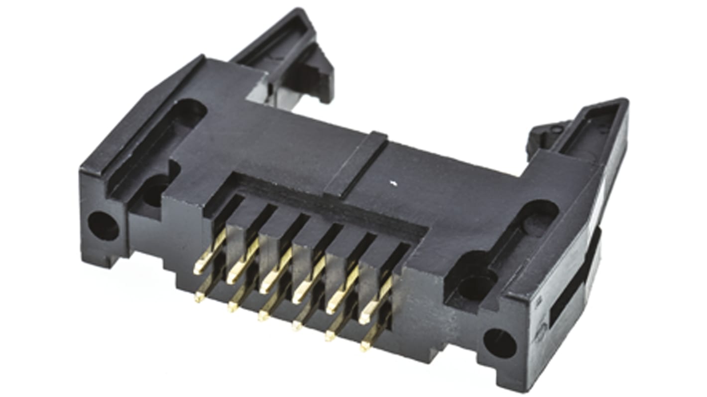 Amphenol T816 Series Straight Through Hole PCB Header, 12 Contact(s), 2.54mm Pitch, 2 Row(s), Shrouded