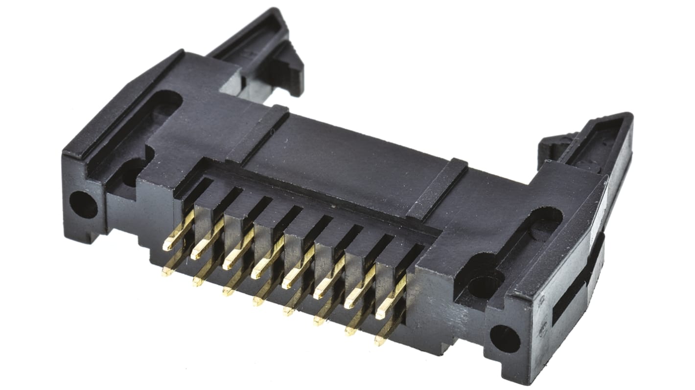 Conector macho para PCB Amphenol ICC serie T816 de 16 vías, 2 filas, paso 2.54mm, para soldar, Montaje en orificio