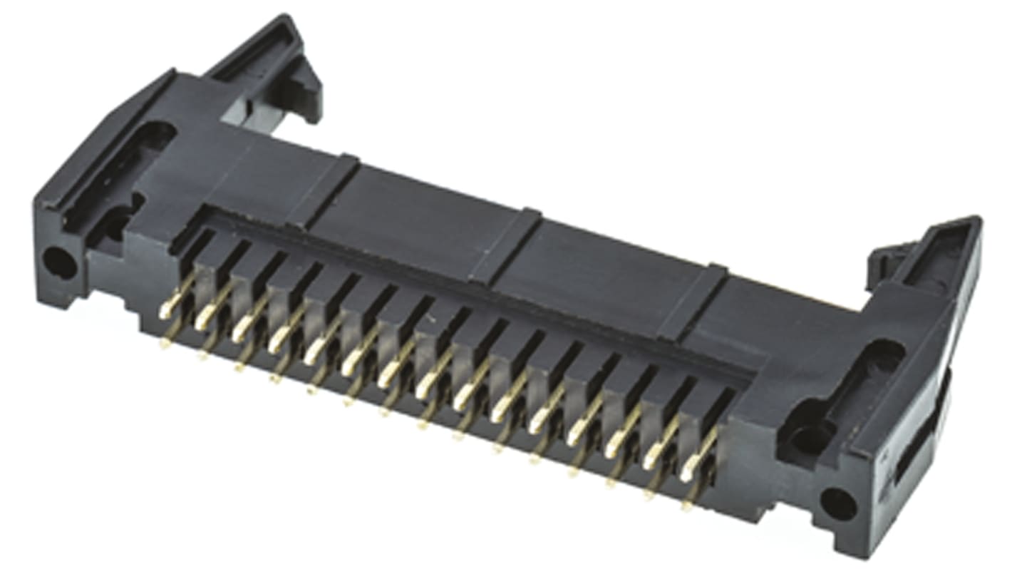 Amphenol ICC T816 Series Straight Through Hole PCB Header, 30 Contact(s), 2.54mm Pitch, 2 Row(s), Shrouded