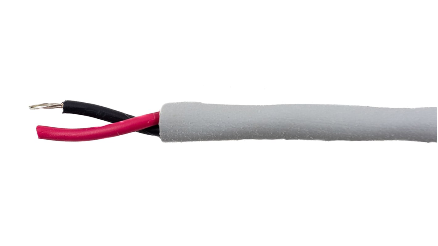 Cable de control Alpha Wire Ecogen Ecocable Mini de 2 núcleos, 0.09 mm², Ø ext. 2.39mm, long. 30m, 300 V, Libre de