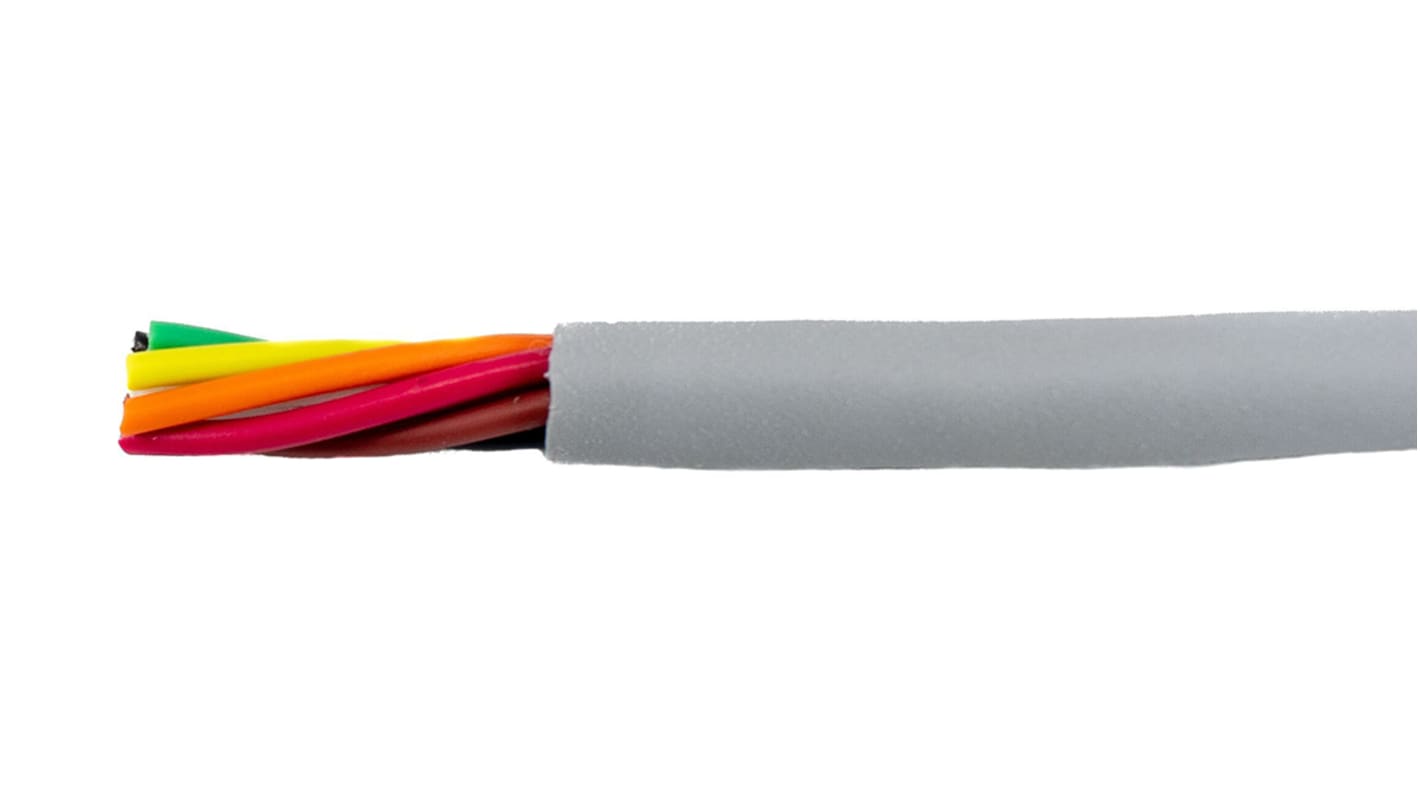 Cable de control Alpha Wire Ecogen Ecocable Mini de 6 núcleos, 0.61 mm², Ø ext. 5mm, long. 30m, 300 V, Libre de