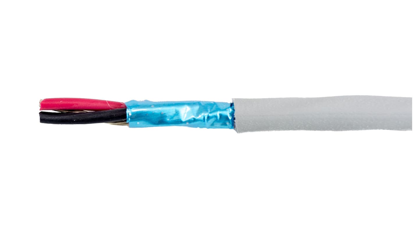 Cable de control apantallado Alpha Wire Ecogen Ecocable Mini de 2 núcleos, 0.24 mm², Ø ext. 2.95mm, long. 30m, 300 V,