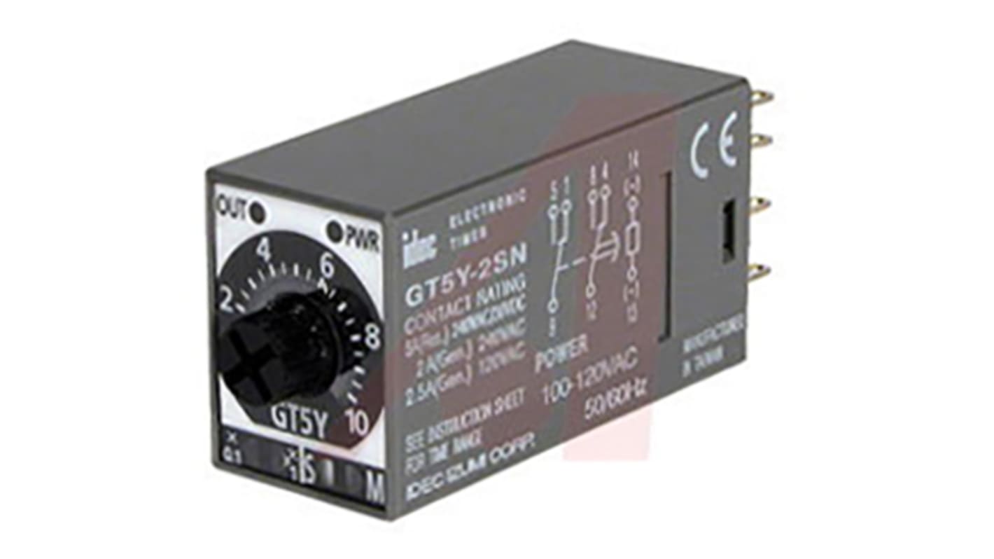 Idec Plug In Timer Relay, 24V dc, 14-Contact, 0.1 s → 6 s, 1min, 1-Function, DPDT