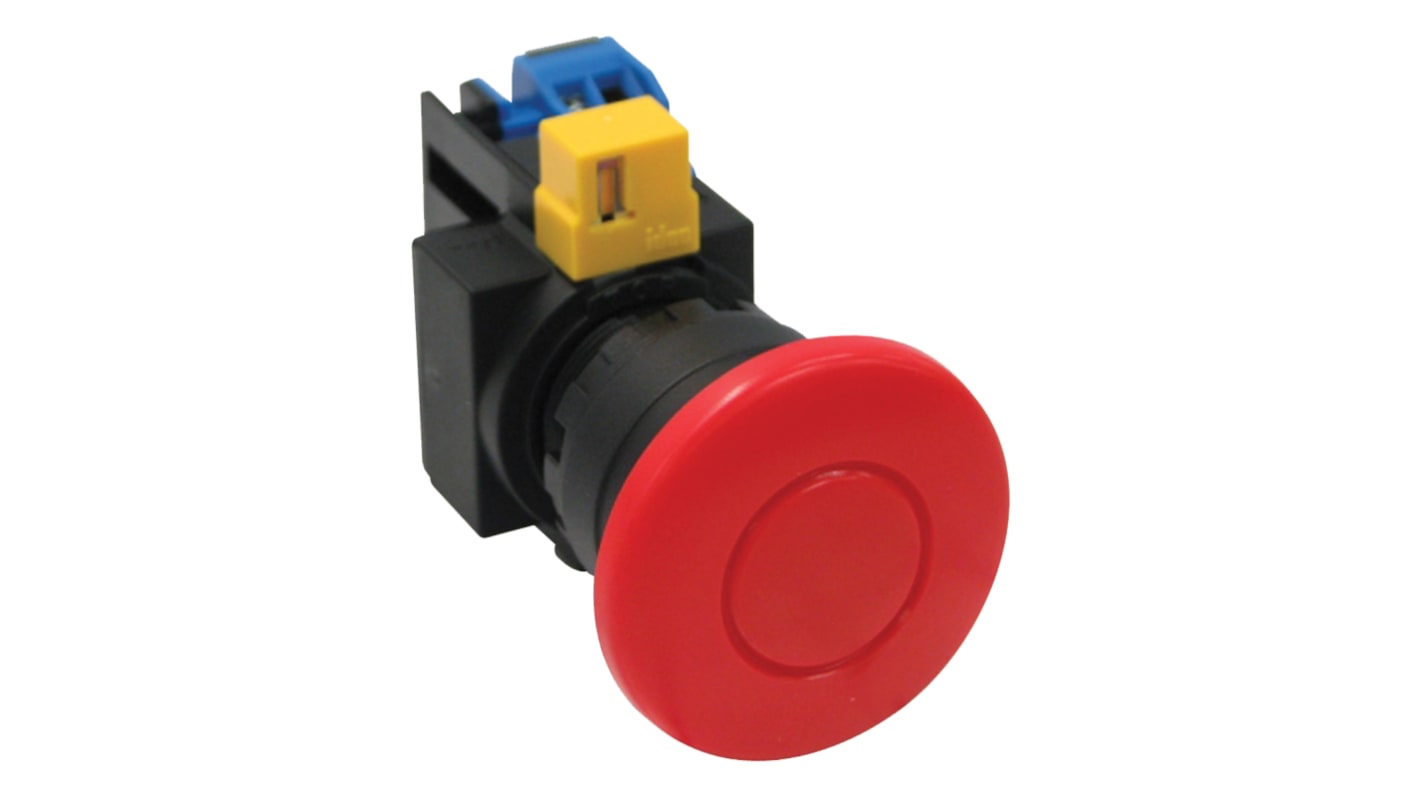 Idec IDEC HW Series Push Button, Panel Mount, 22mm Cutout, SPST