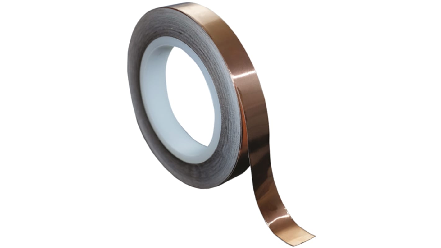 Hi-Bond HB 720A Metallband Kupferband leitend, Stärke 0.025mm, 25mm x 33m, -30°C bis +130°C, Haftung 2,7 N/cm