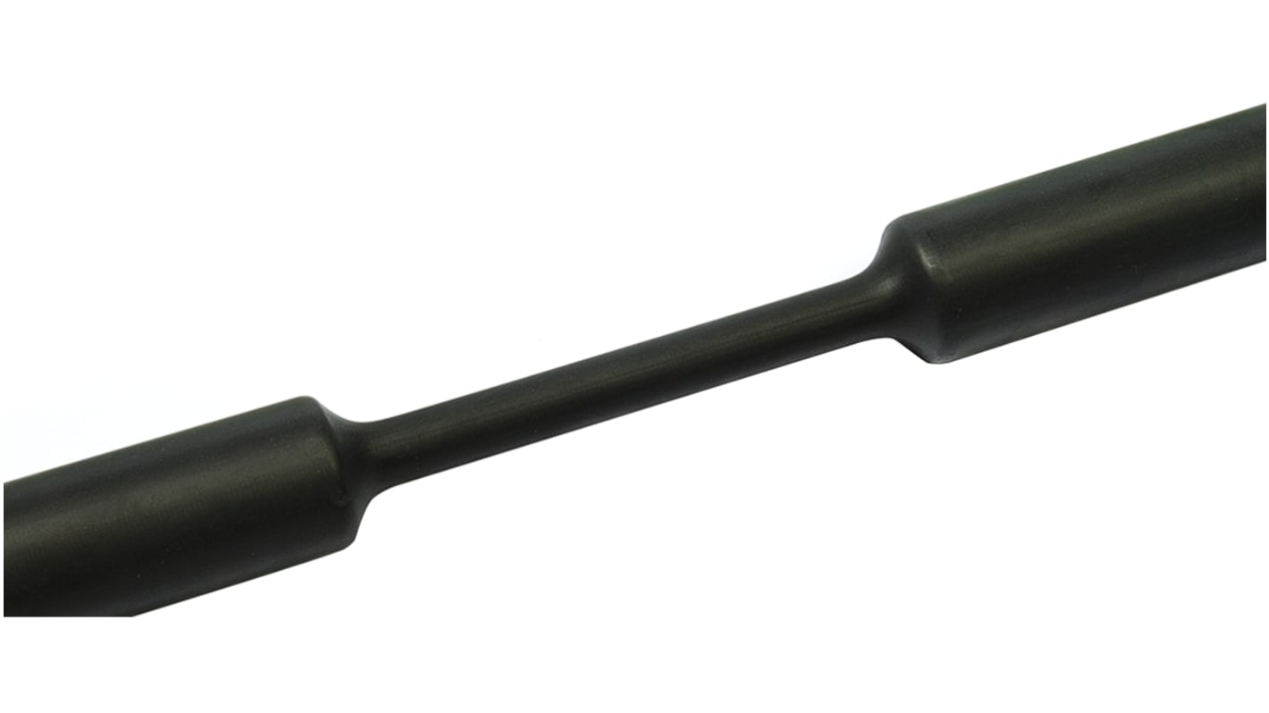 HellermannTyton 熱収縮チューブ, 収縮前 1.5mm, 収縮後 0.5mm, 黒 333-30150 TF31-1.5/0.5-PO-X-BK
