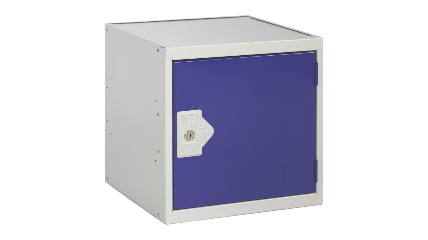RS PRO 1 Door Steel Blue Storage Locker, 380 mm x 380 mm x 380mm RS