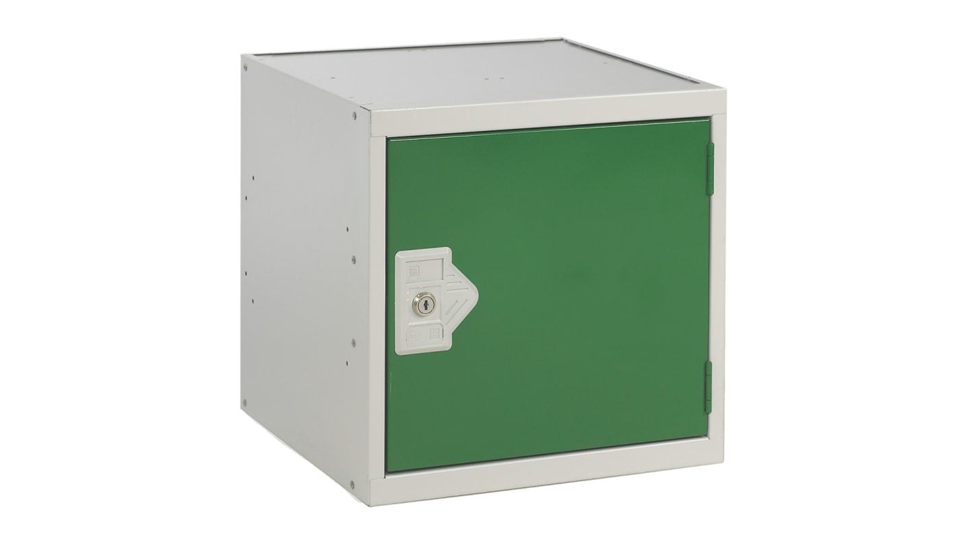 RS PRO 1 Door Steel Green Storage Locker, 380 mm x 380 mm x 380mm RS
