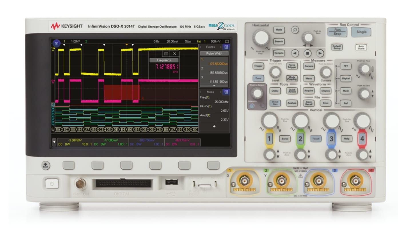 Oscilloscope De table Keysight série InfiniiVision 3000T X, 100MHz