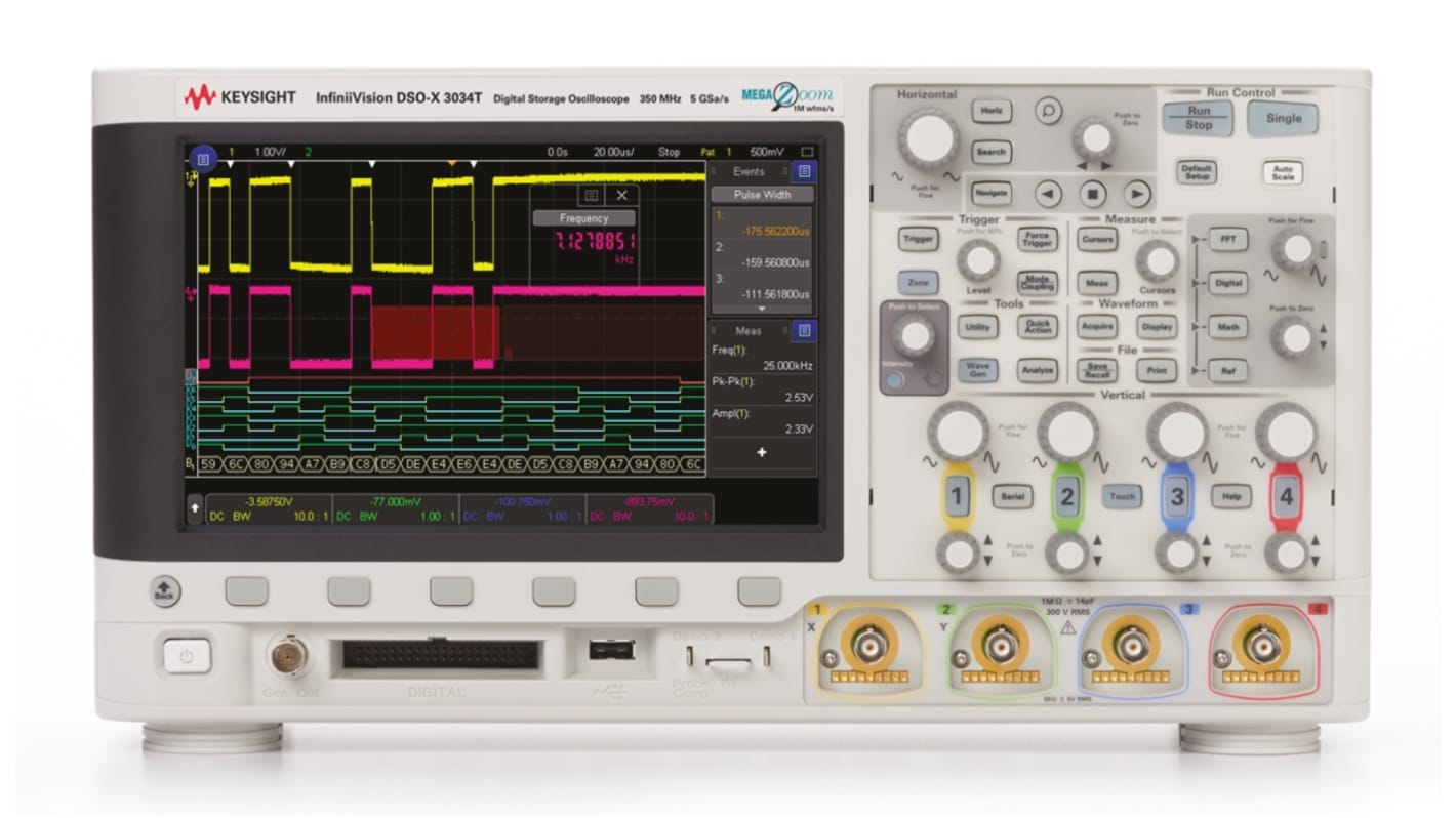 Oscilloscopio Keysight Technologies DSOX3034A, 350MHz, Cert. LAT