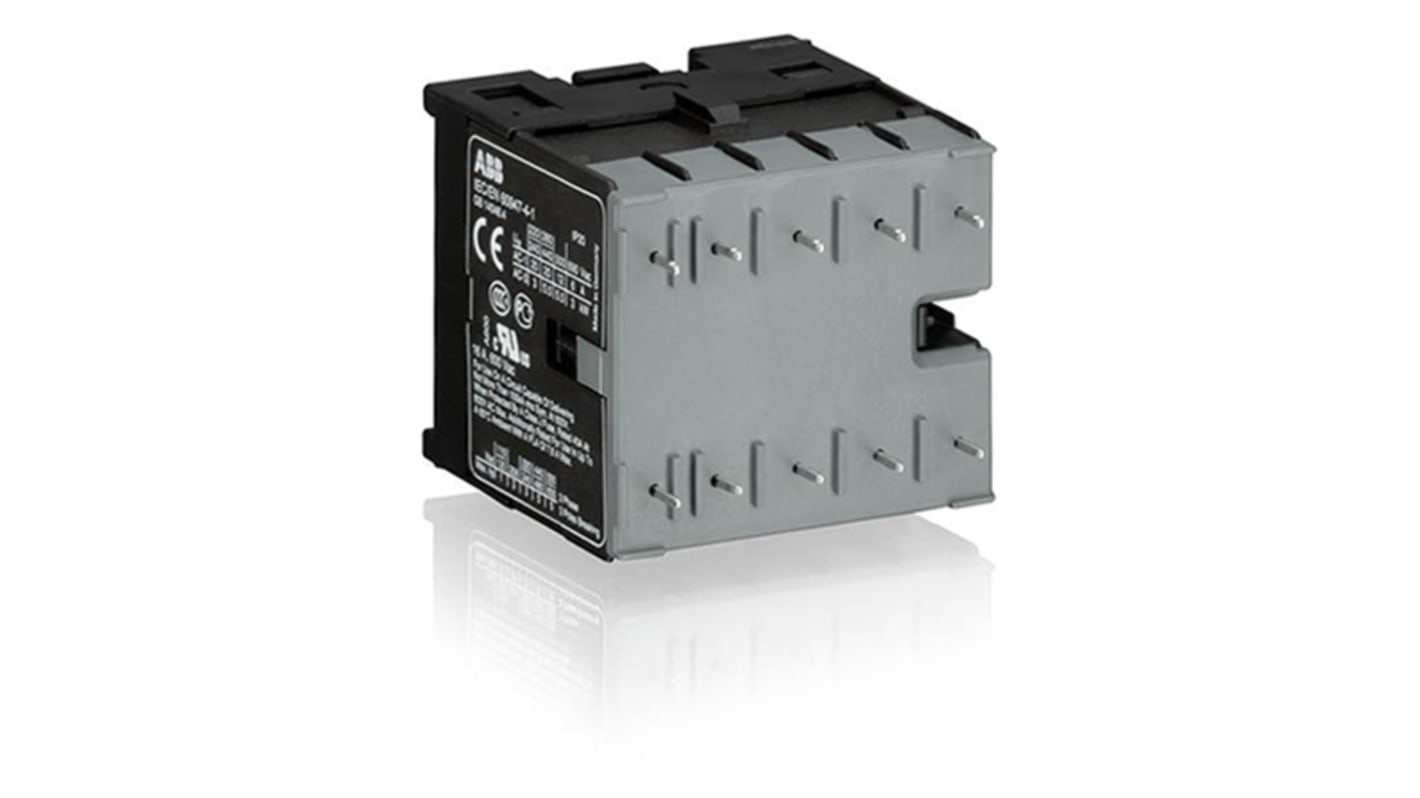 ABB B Series Contactor, 24 V dc Coil, 3-Pole, 12 A, 5.5 kW, 3NO, 690 V ac