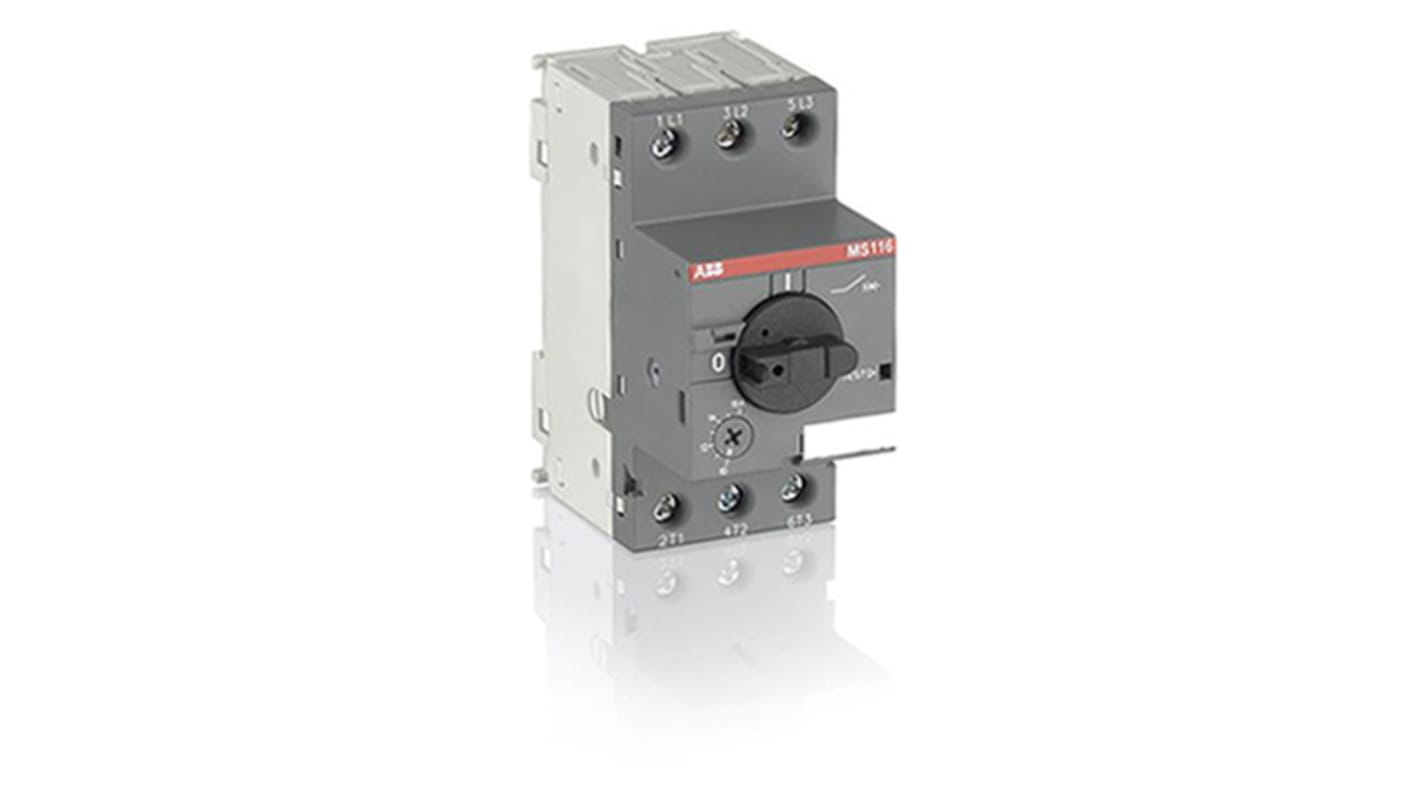 ABB MS116 Motorschutzschalter 1, 3-phasig, 440 → 480 V ac, 500 → 600 V ac, Manuell