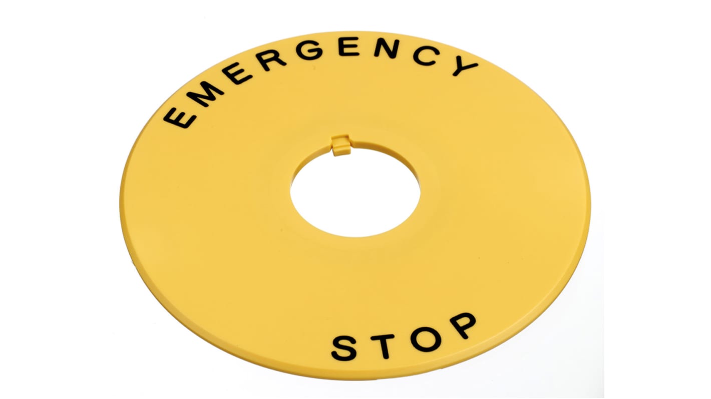 Idec Nameplate for Use with XW Series, Emergency Stop