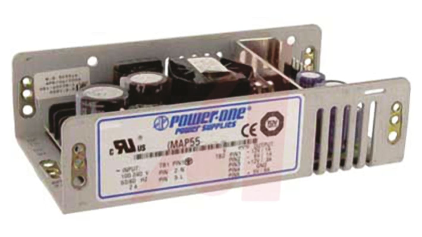 BEL POWER SOLUTIONS INC Beágyazott kapcsolóüzemű tápegység (SMPS) 4 kimenet 55W, 5 V dc, ±15 V dc, ±24 V dc, 1.5 A, 6