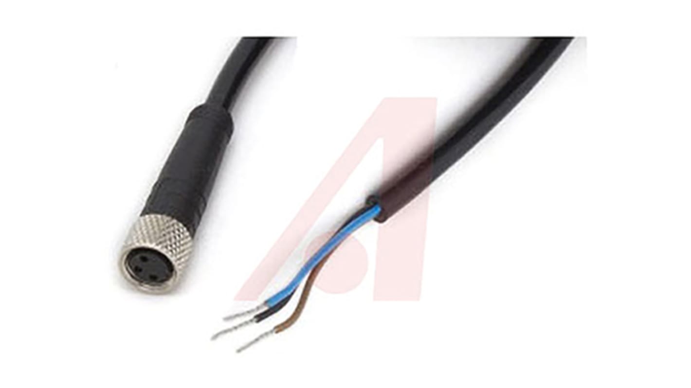 Cable de conexión Turck, con. A M8 Hembra, 3 polos, con. B Sin terminación, long. 2m, IP67, IP69K