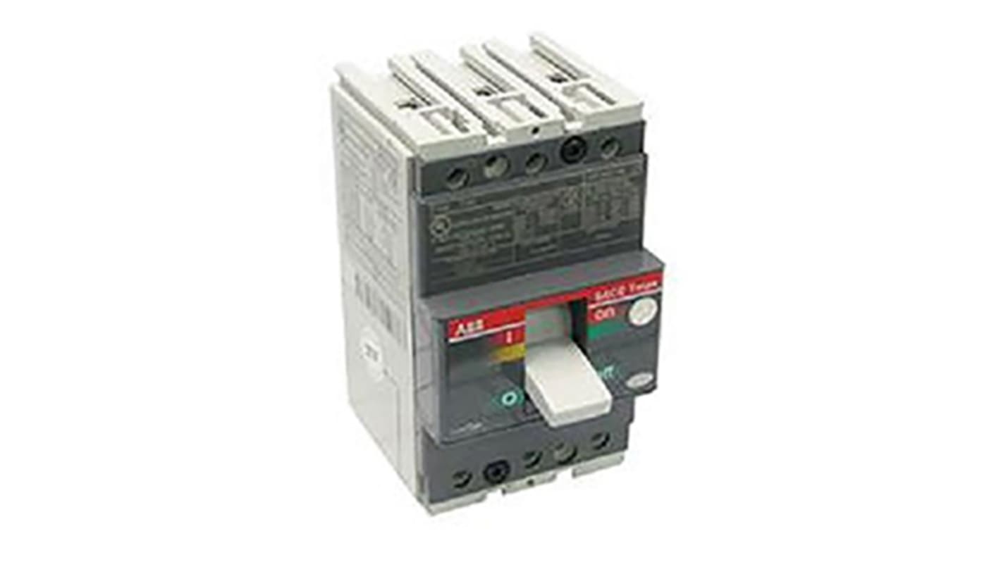 Disyuntores de caja moldeada MCCB ABB, 3P Polos, 40 A, Capacidad de Ruptura 22 kA a 480 V ac, Montaje fijo, TMAX, T1