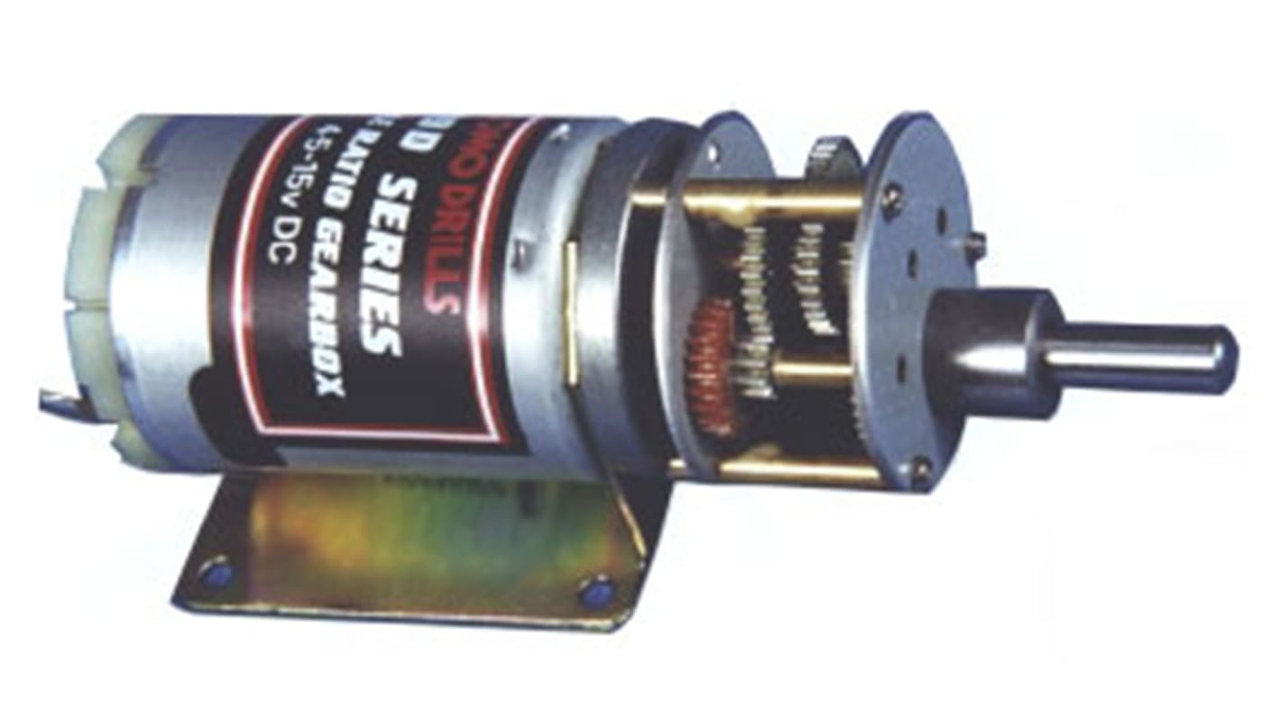 DC gearmotor, Børstegear, Hastighed: 241 o/min., 19,8 W, 12 V dc, 2,81 A