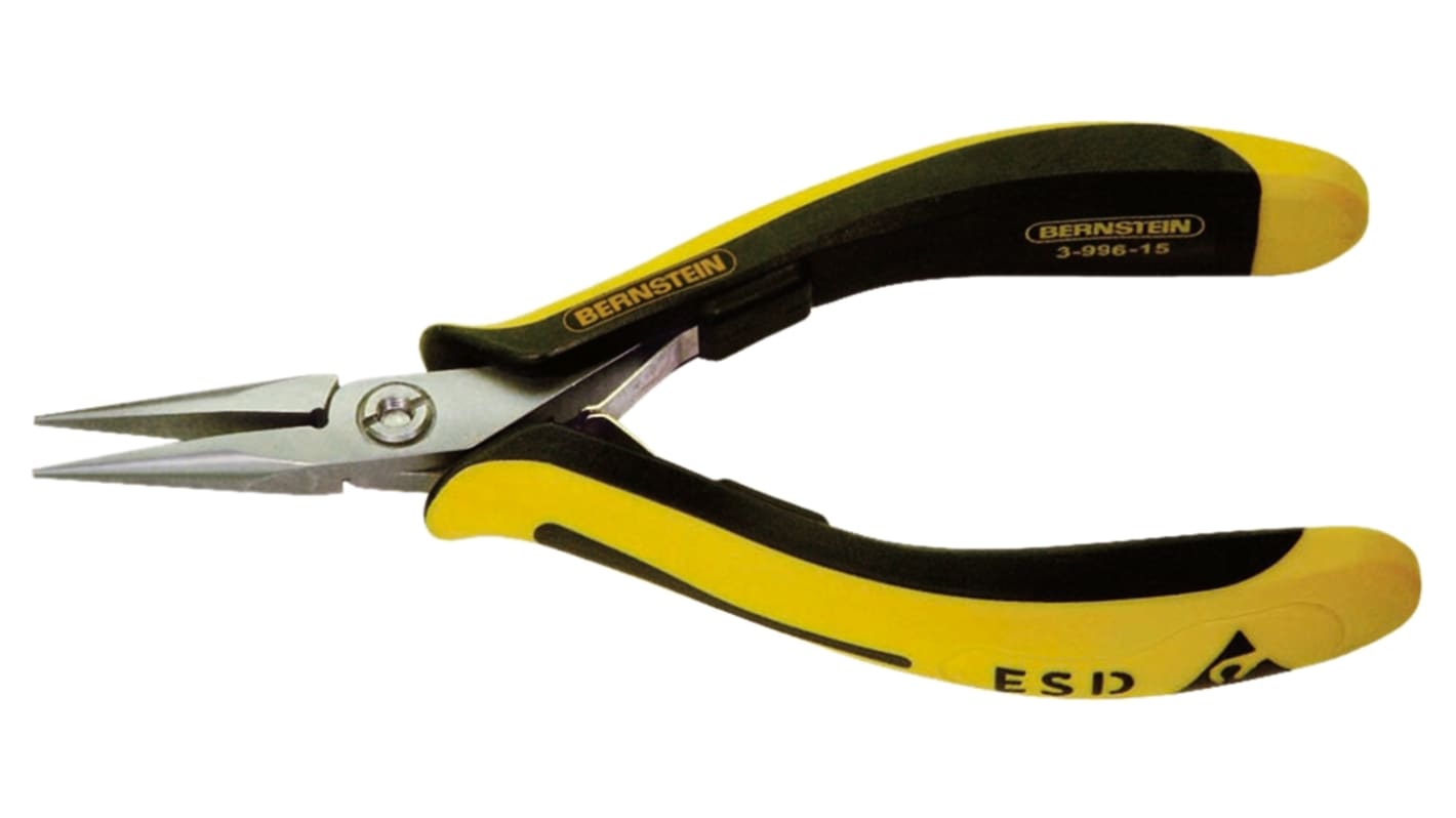 Bernstein AG Pliers, 140 mm Overall, Straight Tip, ESD