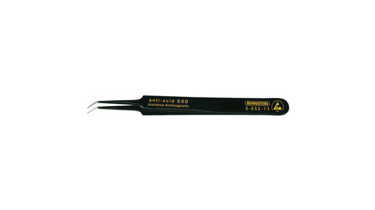 Bernstein AG 110 mm, Stainless Steel, Pointed, ESD Tweezers