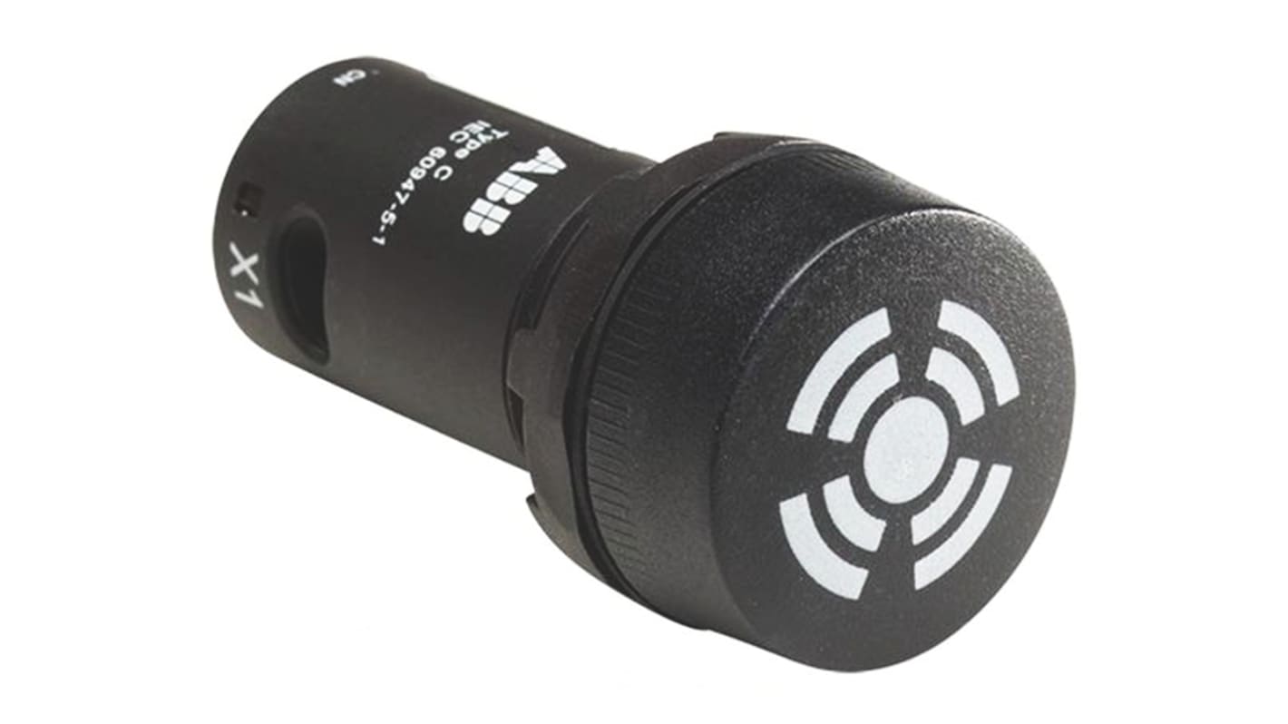 Buzzer Noir ABB série Compact, 24 V, 80dB IP20, IP66, IP67, IP69K