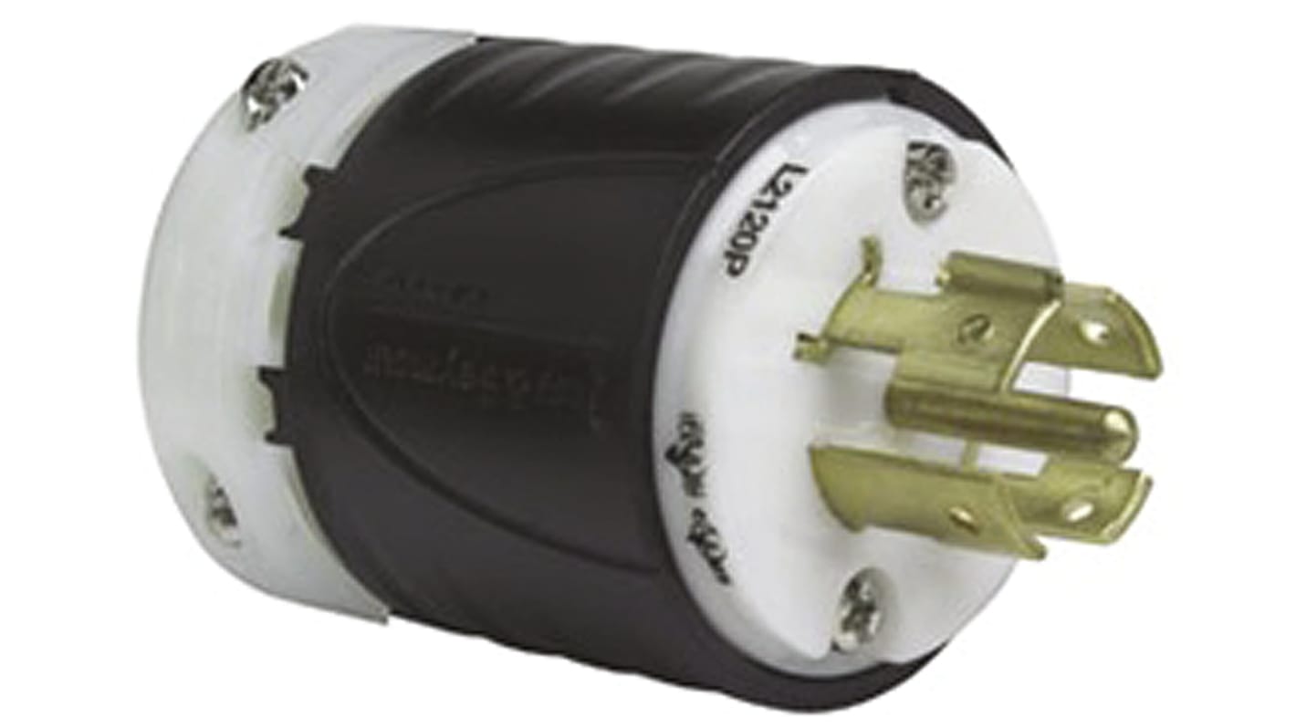 PASS & SEYMOUR USA Mains Plug, 20A, Cable Mount, 120/280 V