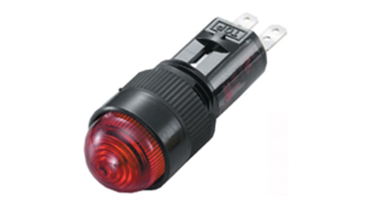Jelző, Vörös LED, 24V dc 12.2mm