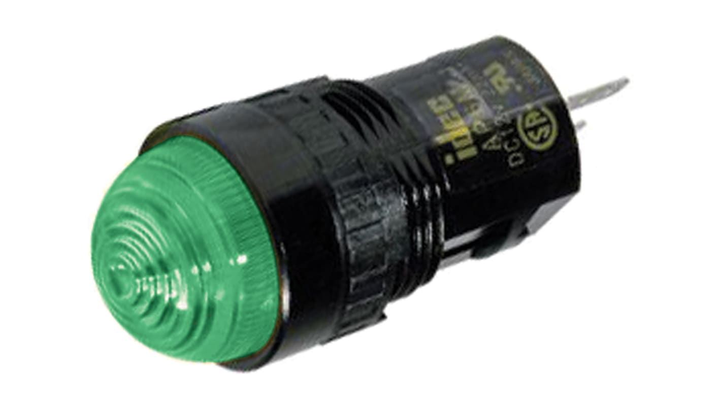 Idec Green Indicator, 12V dc, 16.2mm Mounting Hole Size