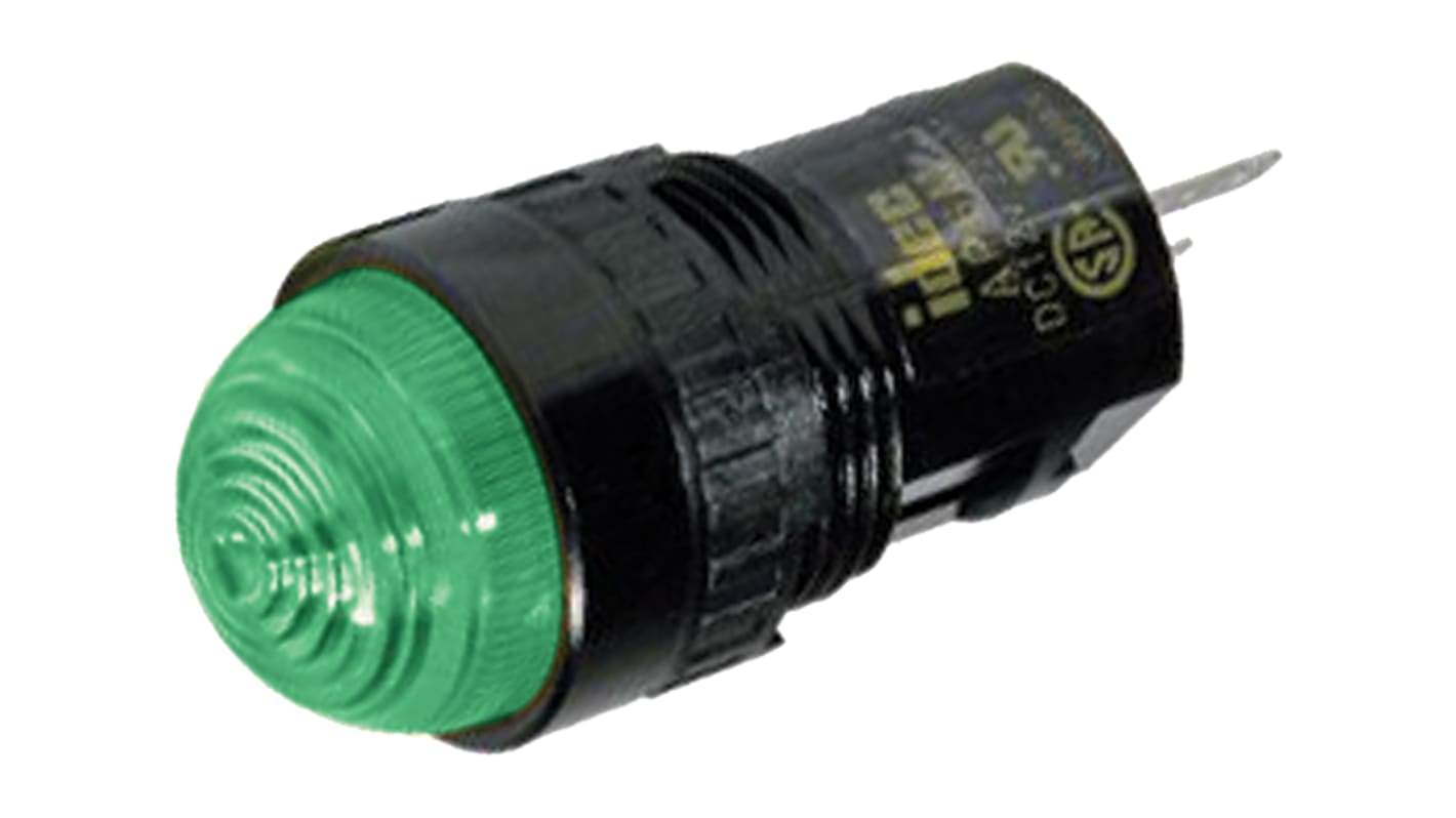 Idec LED Anzeigelampe Grün 6V dc, Montage-Ø 16.2mm
