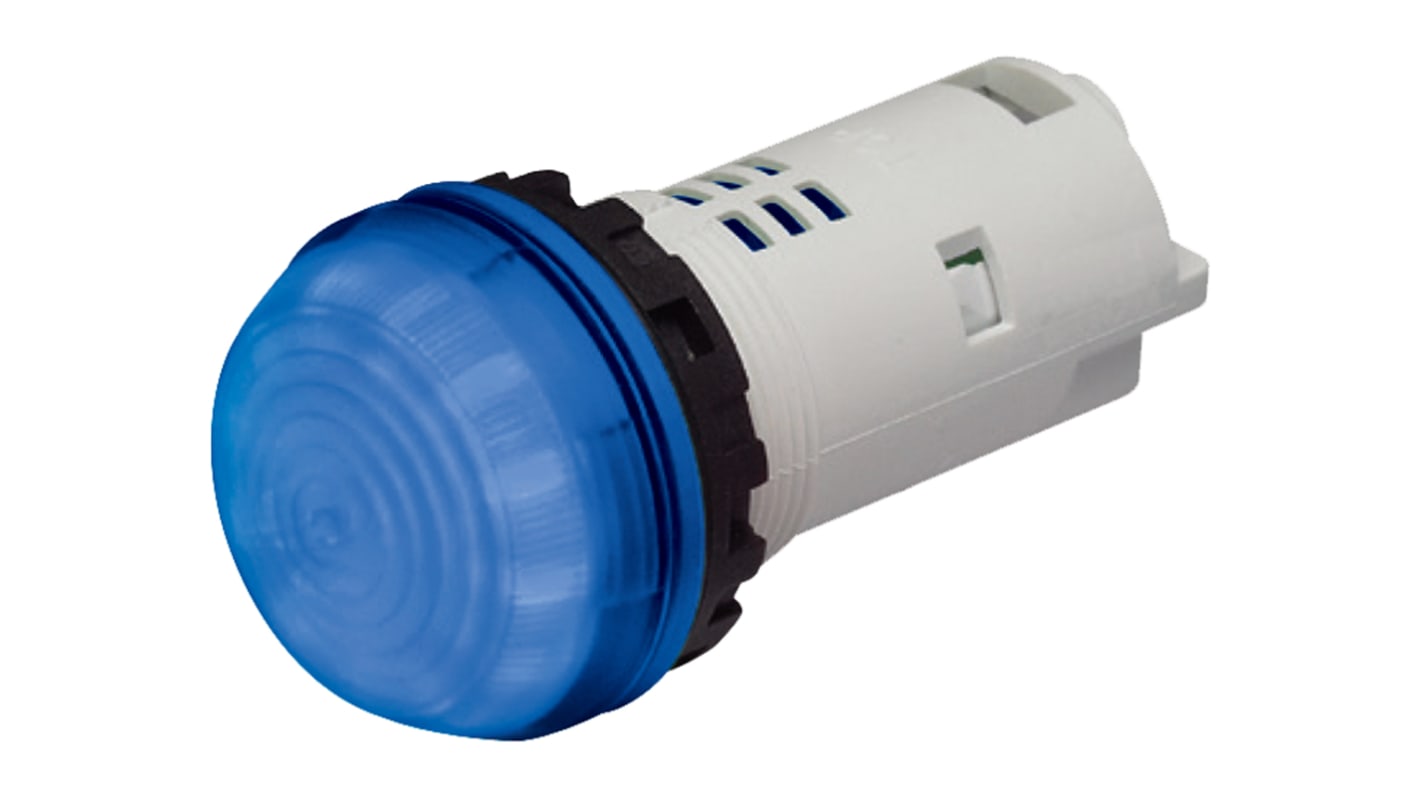 Indicador LED Idec, Azul, Ø montaje 24.1 x 22.3mm, 24mA