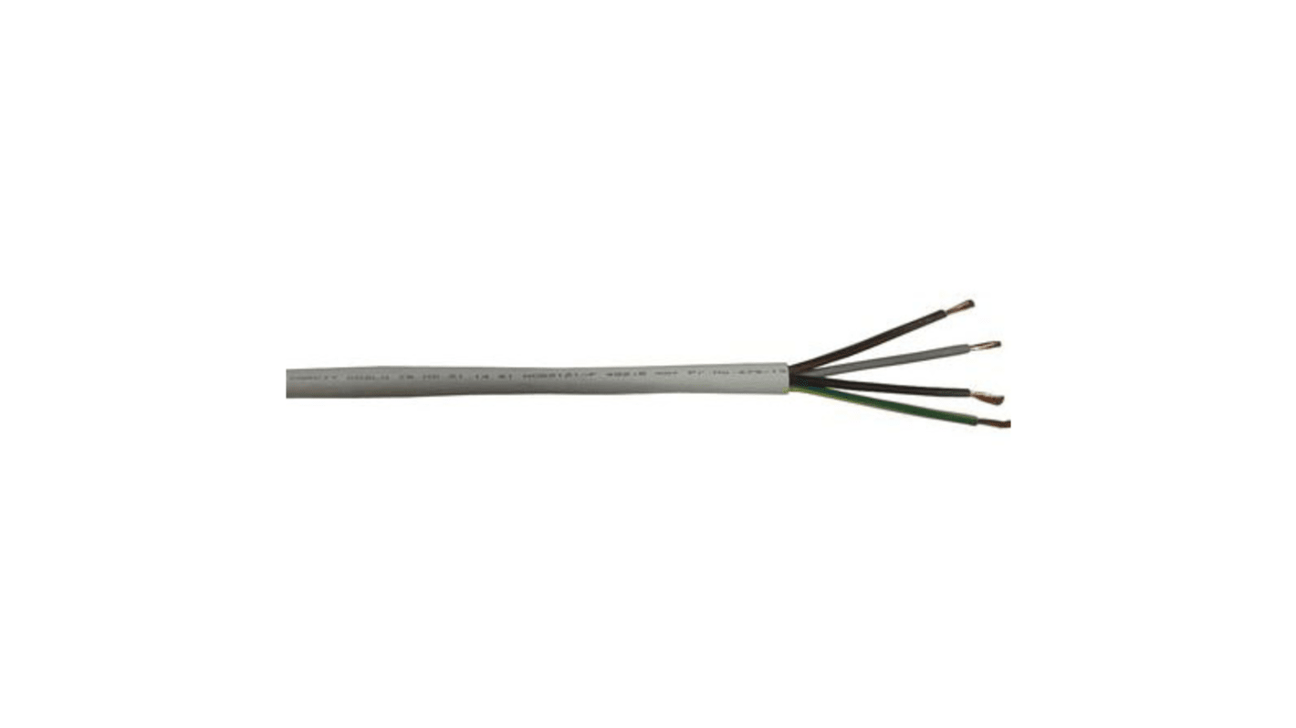 Cavo di potenza RS PRO resistente al fuoco, 3 cond. 1 mm², 500 V, Ø 6.3 → 8mm, L. 100m