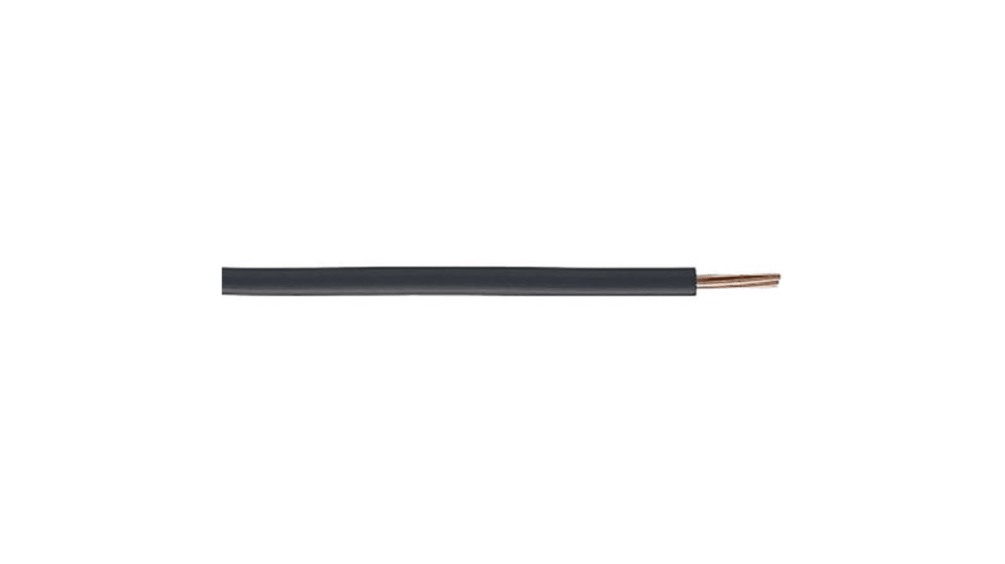 RS PRO Black 2.5 mm² Hook Up Wire, 14 AWG², 7/0.67 mm, 100m 