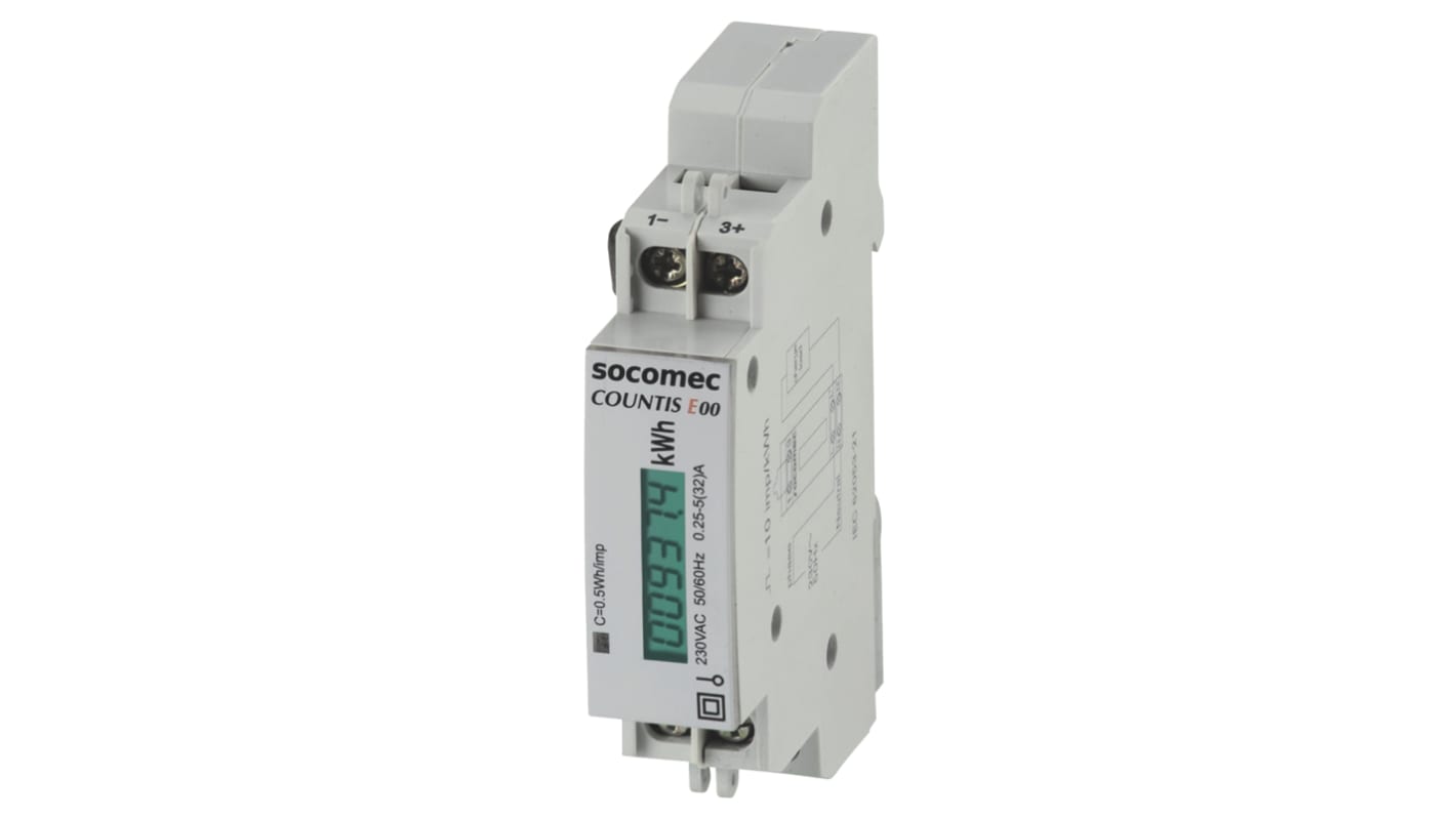 Socomec 1 Phase LCD Energy Meter