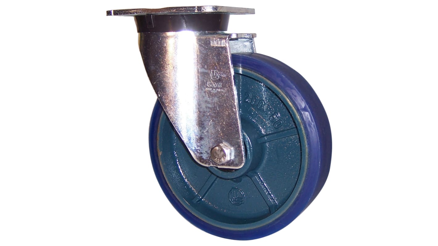 Roulette industrielle Pivotante LAG, Acier zingué, Ø 125mm, 400kg