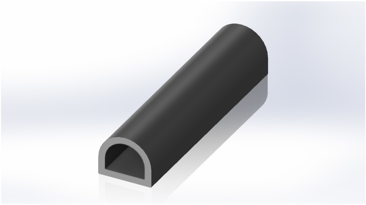 RS PRO Black EPDM  Edging Strip, 20m