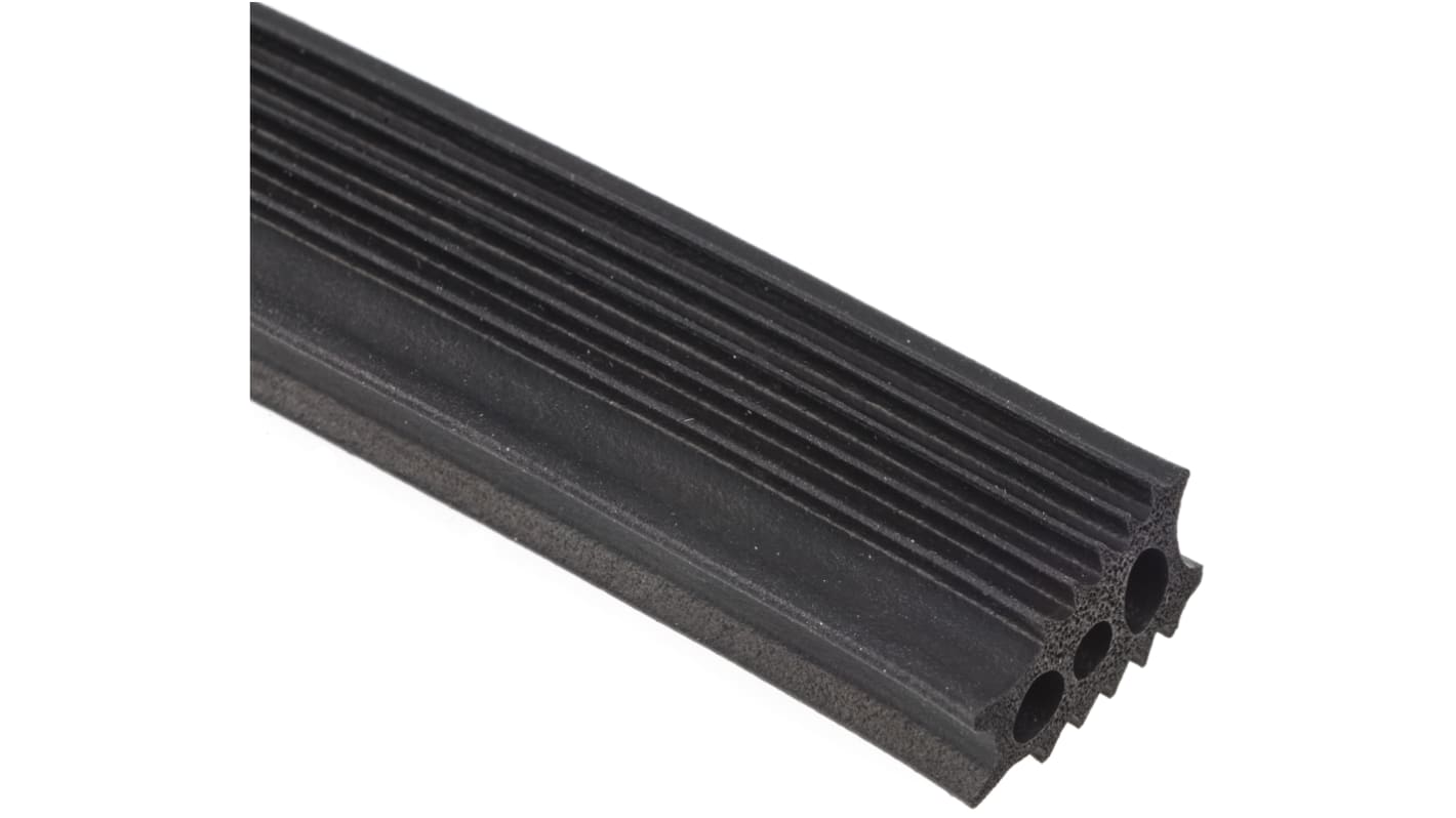 RS PRO Black EPDM Edging Strip, 20m