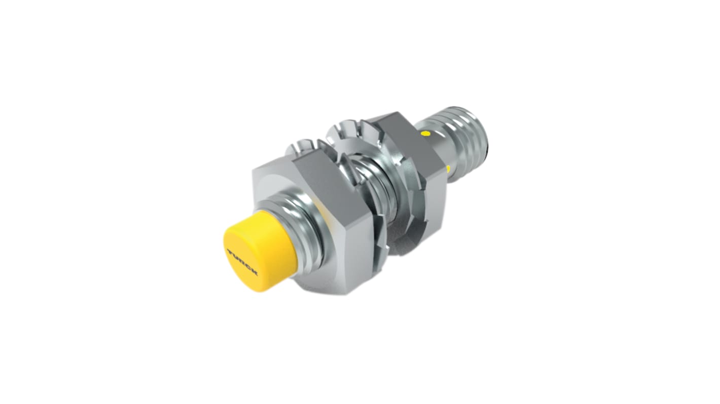 Sensor de proximidad Turck, M8 x 1, alcance 3 mm, salida PNP, 10 → 30 V dc, IP67, 3kHz