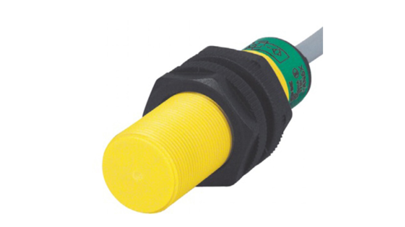 Sensor de proximidad Turck, M18 x 1, alcance 8 mm, salida PNP, 10 → 30 V dc, IP67, 2kHz