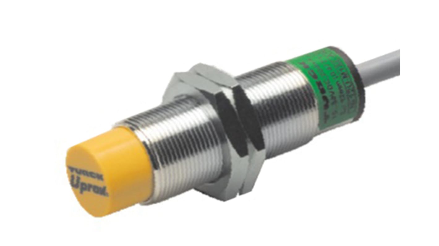 Turck Inductive Barrel-Style Proximity Sensor, M18 x 1, 14 mm Detection, PNP Output, 10 → 30 V dc, IP67