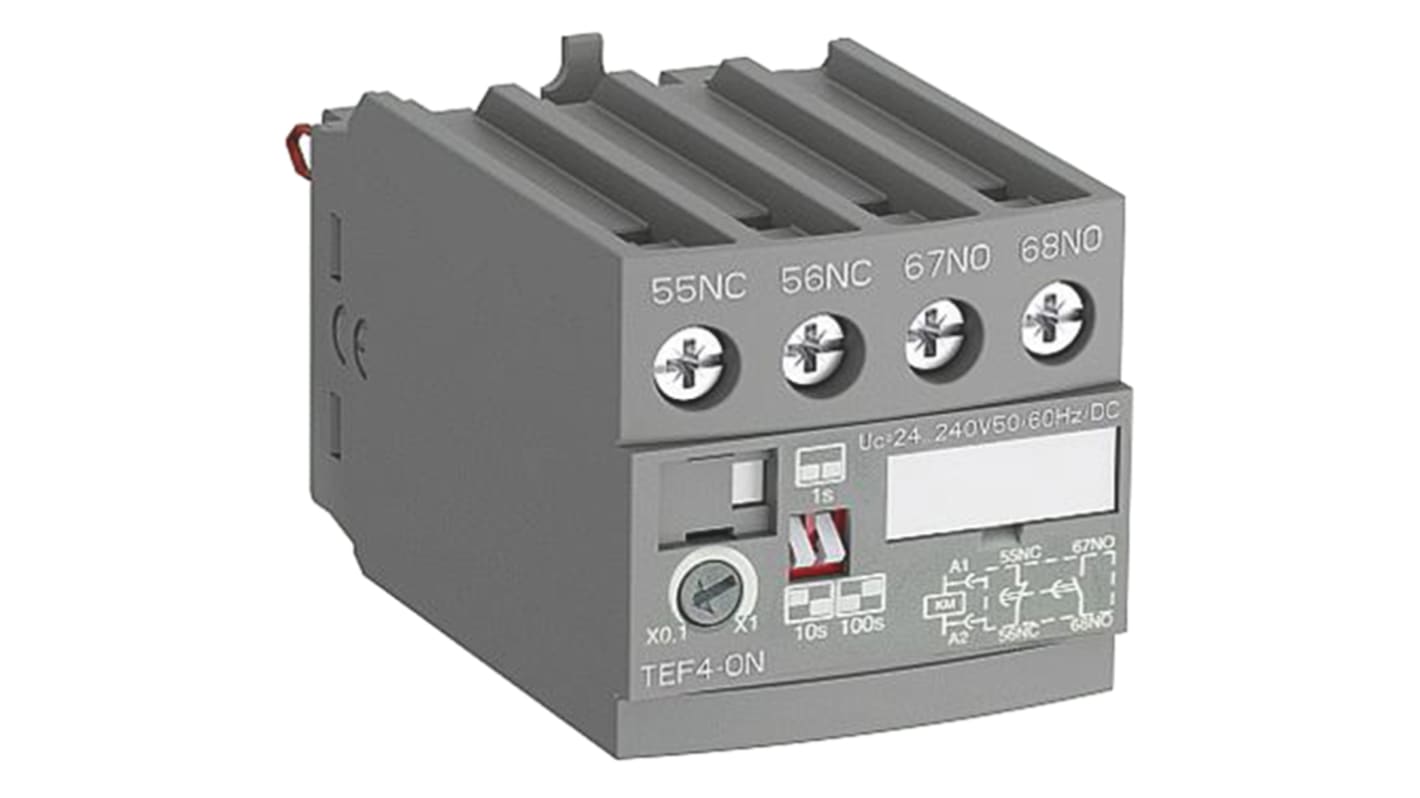 ABB TEF4 Series Contactor Relay, 2-Pole, 3 A, 1NO + 1NC, 240 V ac