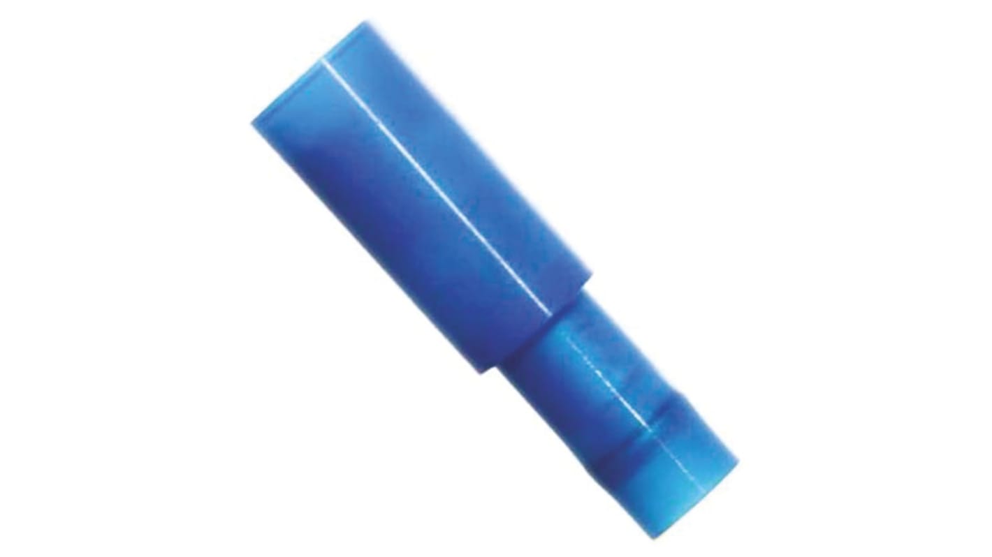 3M, 82F Series Insulated Female Crimp Bullet Connector, 16AWG to 14AWG, 4mm Bullet diameter, Blue
