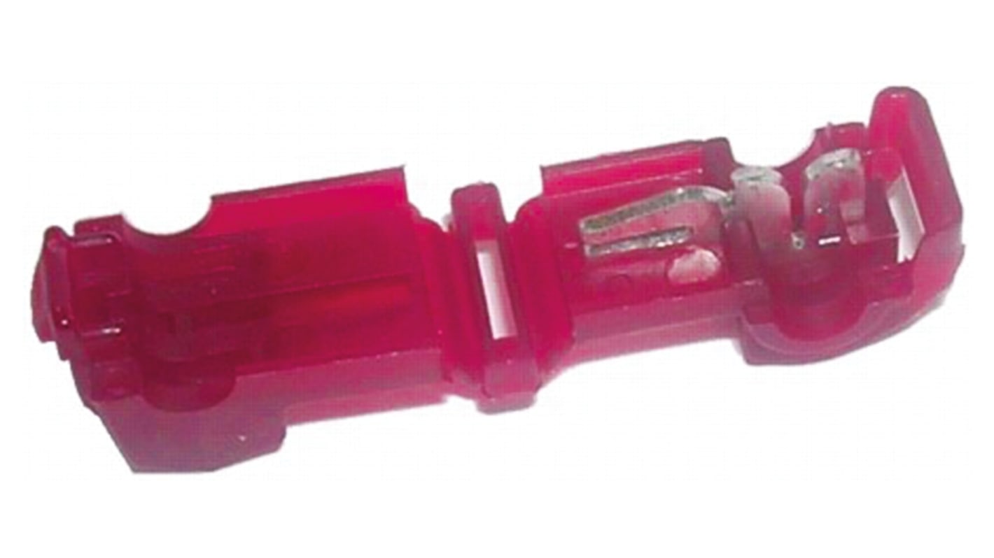 3M, 951 T-Tap Wire Splice Connector, Red, Insulated, Tin 0.3 → 0.8 mm², 22 → 18 AWG