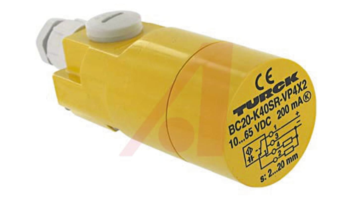 Turck Barrel-Style Proximity Sensor, 20 mm Detection, NO/NC Output, 10 → 65 V dc, IP67