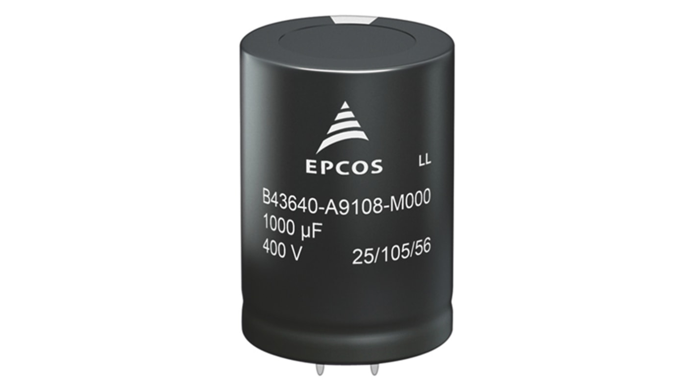 Epcos 680μF Aluminium Electrolytic Capacitor 450V dc, Snap-In - B43644A5687M000